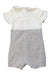 A White Short Sleeve Rompers from Nicholas & Bears in size 3-6M for girl. (Back View)