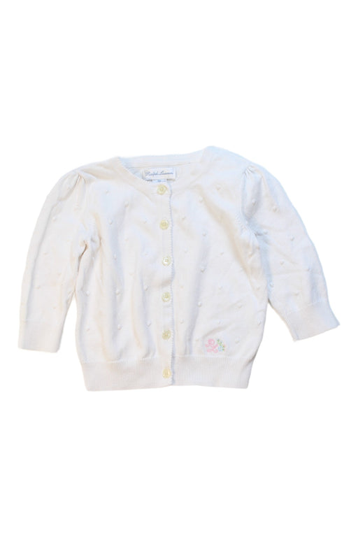 A White Cardigans from Ralph Lauren in size 6-12M for girl. (Front View)