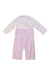 A Pink Long Sleeve Jumpsuits from Organic Baby in size 0-3M for girl. (Back View)