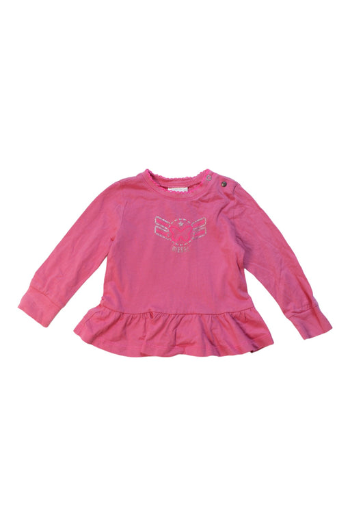 A Pink Long Sleeve Tops from Diesel in size 3-6M for girl. (Front View)