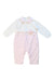 A Pink Long Sleeve Jumpsuits from Chickeeduck in size 6-12M for girl. (Front View)