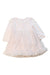 A Pink Long Sleeve Dresses from The Little White Company in size 3-6M for girl. (Back View)