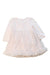 A Pink Long Sleeve Dresses from The Little White Company in size 3-6M for girl. (Back View)