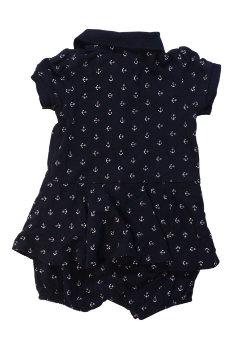 A White Short Sleeve Rompers from Ralph Lauren in size 6-12M for girl. (Back View)