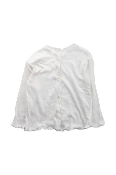 A White Cardigans from Aosta in size 2T for girl. (Front View)