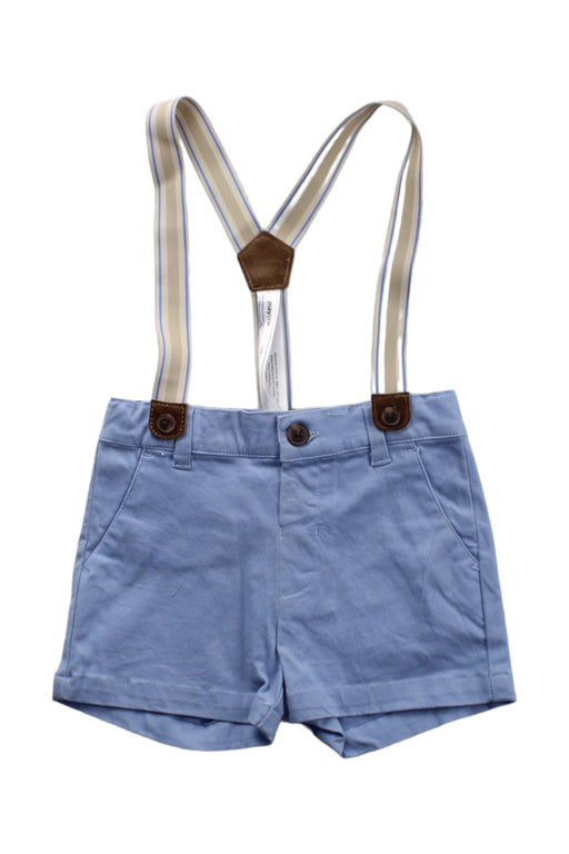 A Blue Overall Shorts from Mayoral in size 6-12M for boy. (Front View)