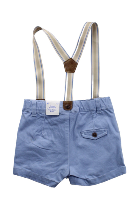A Blue Overall Shorts from Mayoral in size 6-12M for boy. (Back View)