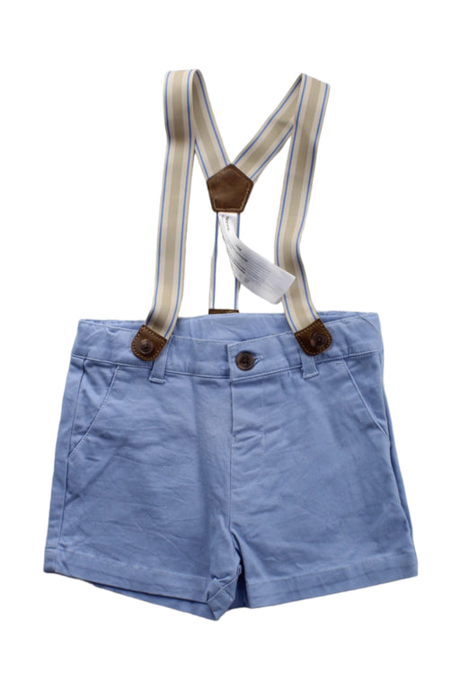 A Blue Overall Shorts from Mayoral in size 12-18M for boy. (Front View)