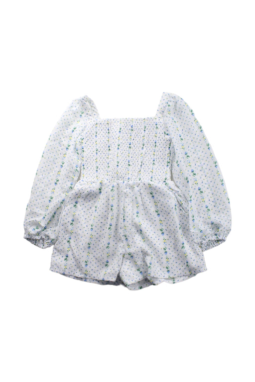 A White Long Sleeve Rompers from Janie & Jack in size 4T for girl. (Front View)