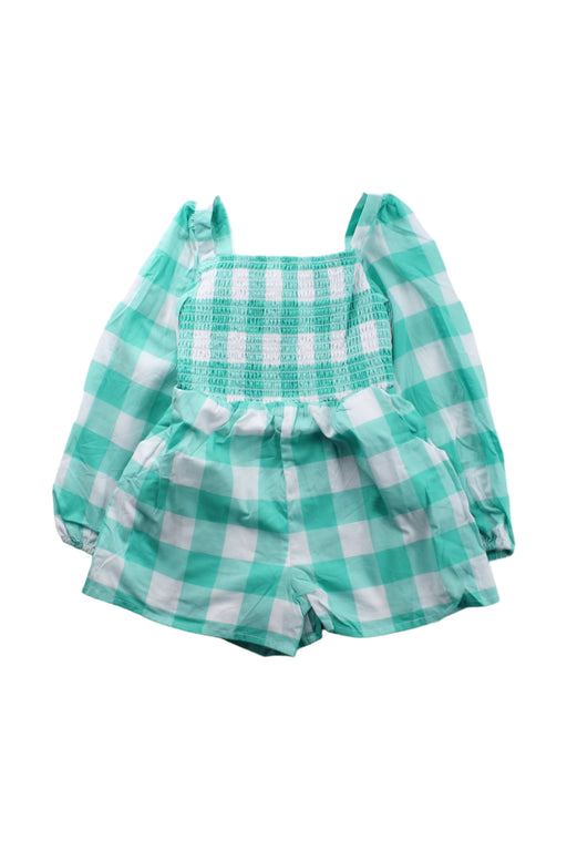 A Green Long Sleeve Rompers from Janie & Jack in size 3T for girl. (Front View)