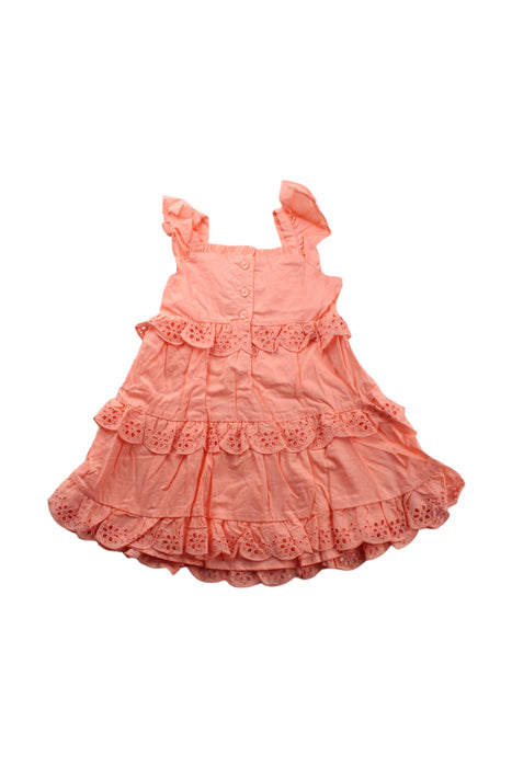 A Peach Sleeveless Dresses from Janie & Jack in size 2T for girl. (Back View)