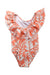 A Orange Swimsuits from Janie & Jack in size 3T for girl. (Back View)