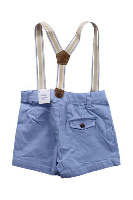 A Blue Overall Shorts from Mayoral in size 6-12M for boy. (Back View)