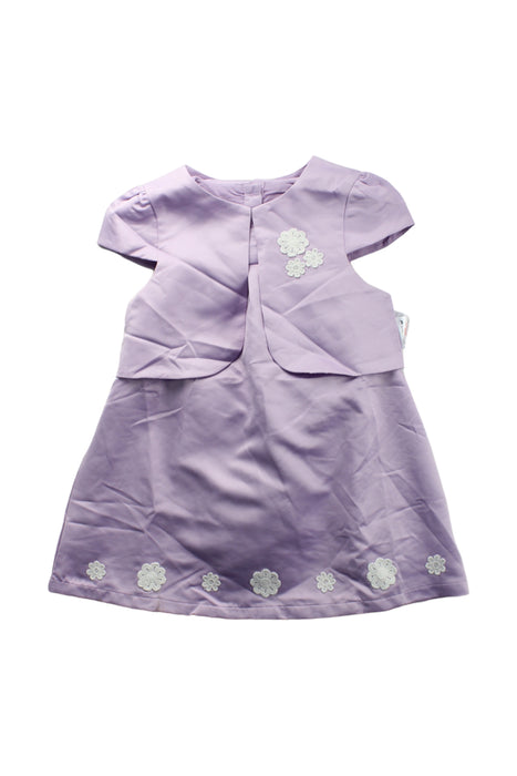 A Purple Short Sleeve Dresses from Sergent Major in size 3T for girl. (Front View)