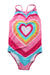 A Pink Swimsuits from Hatley in size 7Y for girl. (Front View)