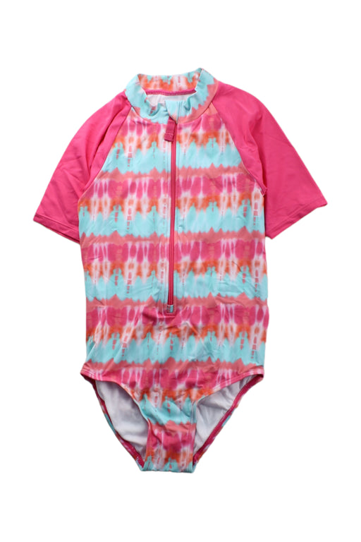 A Pink Swimsuits from Hatley in size 6T for girl. (Front View)