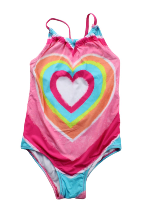A Pink Swimsuits from Hatley in size 5T for girl. (Front View)