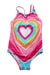 A Pink Swimsuits from Hatley in size 5T for girl. (Front View)