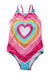 A Pink Swimsuits from Hatley in size 5T for girl. (Front View)