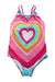 A Pink Swimsuits from Hatley in size 5T for girl. (Front View)