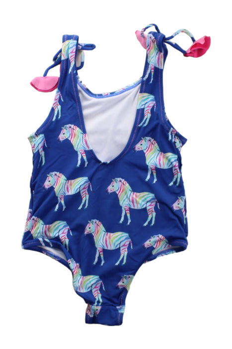 A Blue Swimsuits from Hatley in size 5T for girl. (Back View)