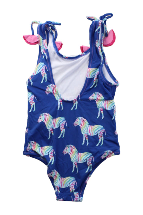 A Blue Swimsuits from Hatley in size 5T for girl. (Back View)