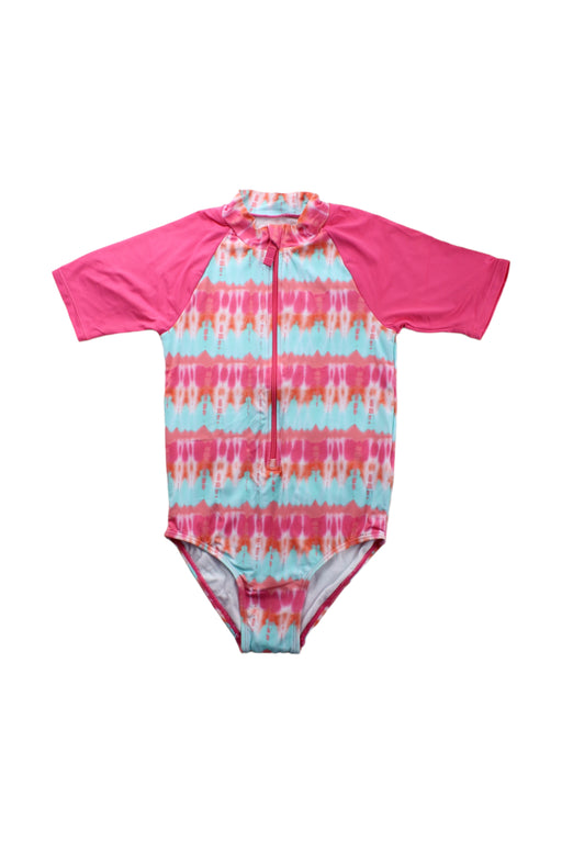 A Pink Swimsuits from Hatley in size 6T for girl. (Front View)