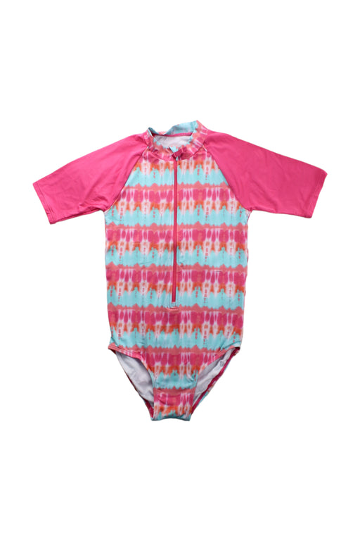 A Pink Swimsuits from Hatley in size 8Y for girl. (Front View)