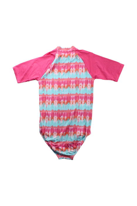 A Pink Swimsuits from Hatley in size 8Y for girl. (Back View)