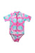 A Blue Swimsuits from Hatley in size 4T for girl. (Front View)