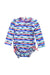 A Blue Swimsuits from Hatley in size 6-12M for girl. (Front View)