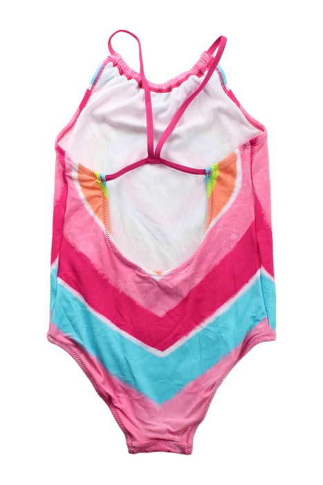 A Pink Swimsuits from Hatley in size 7Y for girl. (Back View)