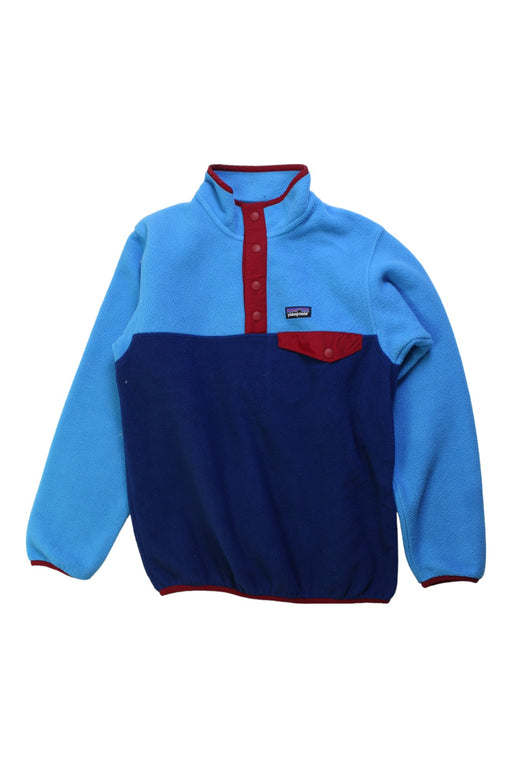 A Blue Lightweight Jackets from Patagonia in size 10Y for boy. (Front View)