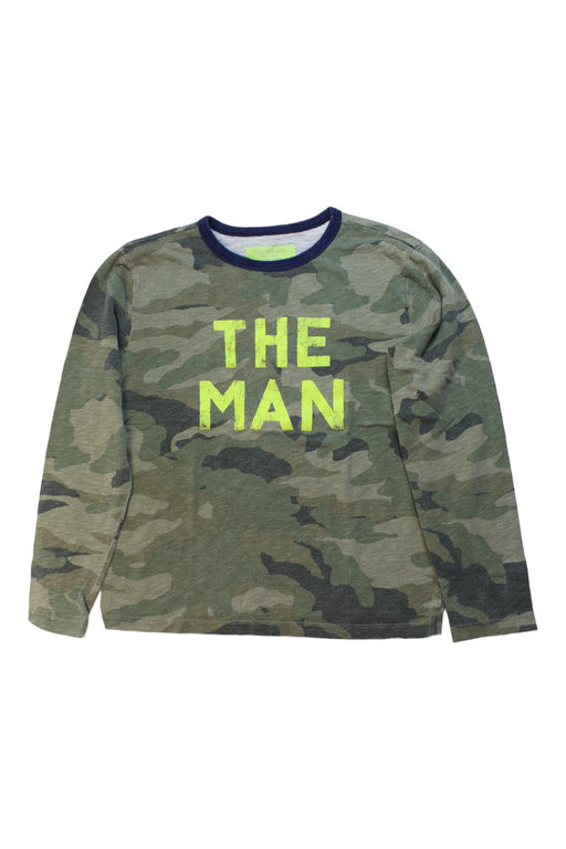 A Green Long Sleeve T Shirts from Crewcuts in size 10Y for boy. (Front View)