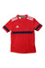 A Red Short Sleeve T Shirts from Adidas in size 9Y for boy. (Front View)