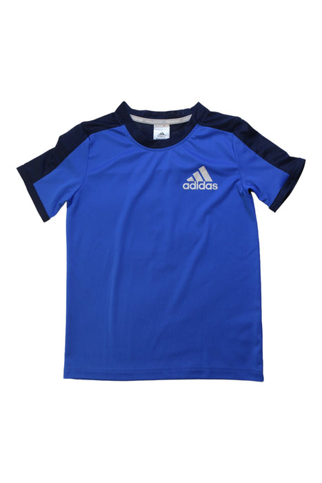 A Blue Short Sleeve T Shirts from Adidas in size 10Y for boy. (Front View)