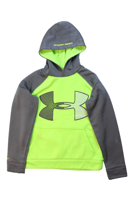 A Green Hooded Sweatshirts from Under Armour in size 7Y for boy. (Front View)