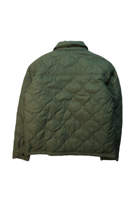 A Green Puffer/Quilted Jackets from Finger in the Nose in size 12Y for boy. (Back View)