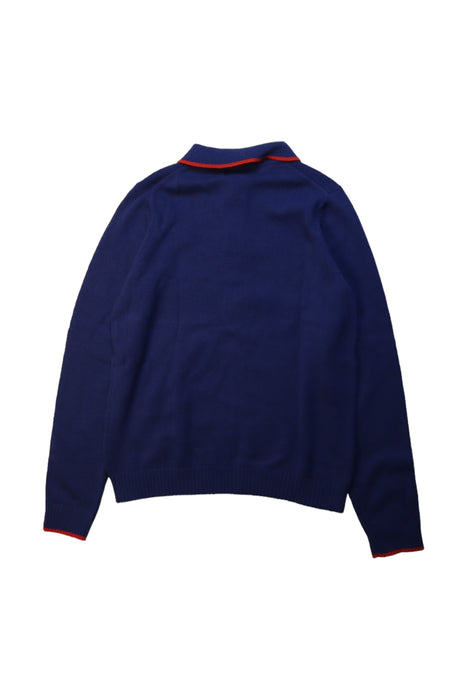 A Navy Long Sleeve Polos from Boden in size 11Y for boy. (Back View)