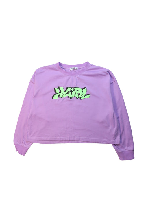 A Purple Crewneck Sweatshirts from X-Girl Stages in size 10Y for girl. (Front View)