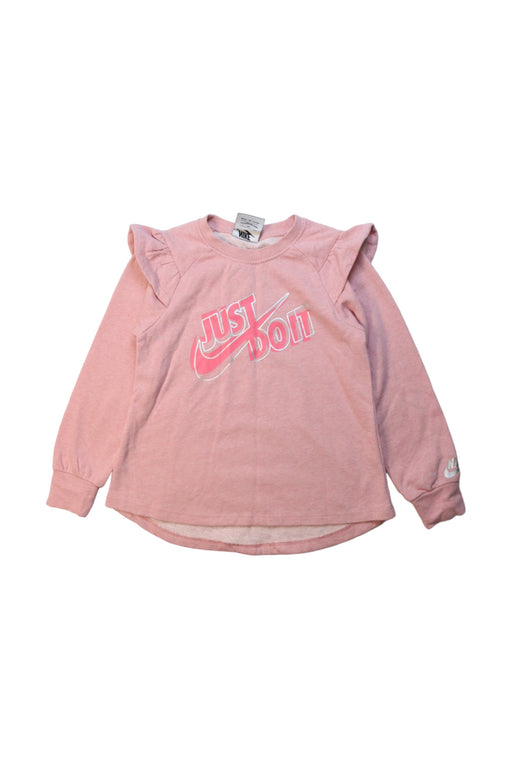 A Pink Long Sleeve Tops from Nike in size 6T for girl. (Front View)