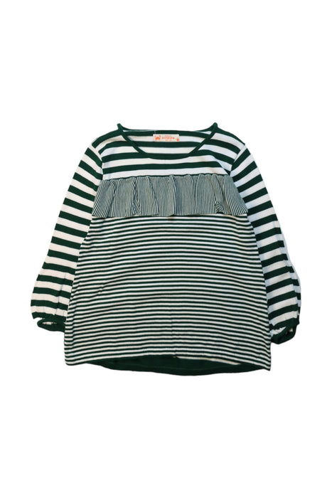 A Green Long Sleeve Tops from As Know As Ponpoko in size 10Y for girl. (Front View)