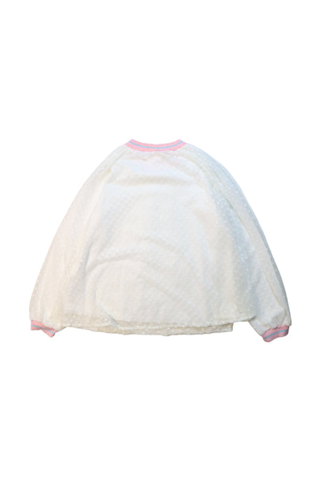 A Pink Long Sleeve Tops from As Know As Ponpoko in size 10Y for girl. (Back View)