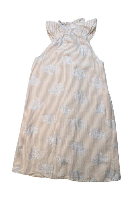 A Ivory Sleeveless Dresses from Excuse My French in size 10Y for girl. (Back View)