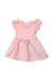 A Pink Short Sleeve Dresses from Seed in size 0-3M for girl. (Front View)