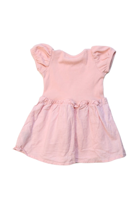 A Pink Short Sleeve Dresses from Seed in size 0-3M for girl. (Back View)