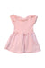 A Pink Short Sleeve Dresses from Seed in size 0-3M for girl. (Back View)