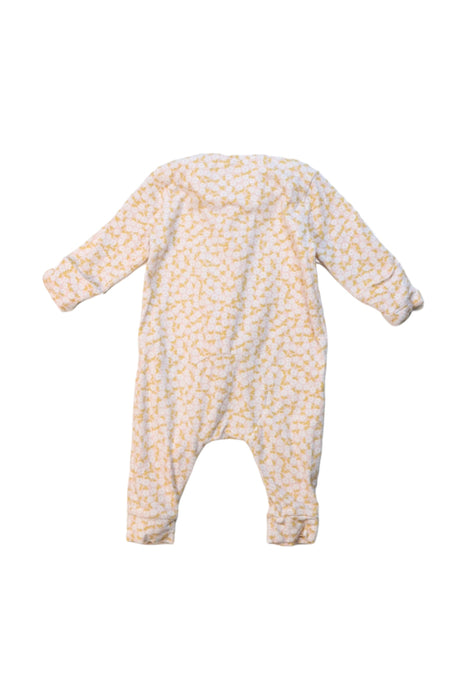 A Yellow Long Sleeve Jumpsuits from Seed in size 0-3M for girl. (Back View)