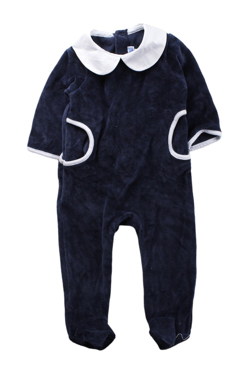 A Blue Onesies from Jacadi in size 3-6M for girl. (Front View)