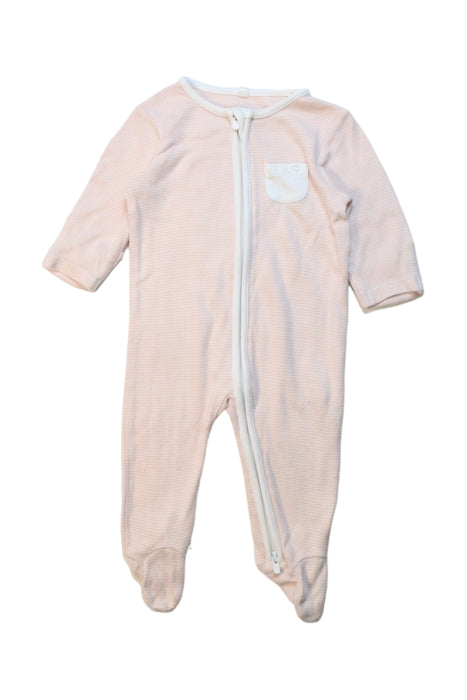 A Pink Onesies from Mori in size 3-6M for girl. (Front View)